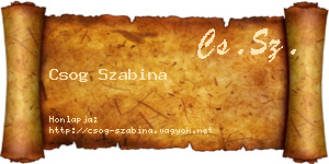 Csog Szabina névjegykártya